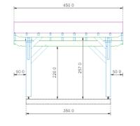 CARPORT BOIS  asymétriques 2.5 m X 3.5 m