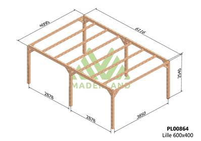 Pergola LILLE 600x400cm