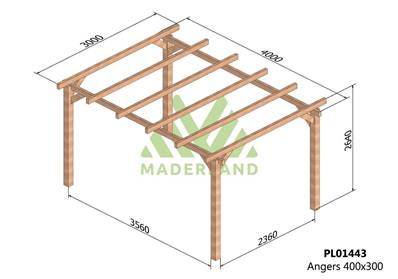 Pergola ANGERS 400x300cm