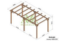 PERGOLA LINARES - 18 m - Autoporte -Dim(cm): 600 x 300