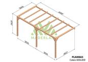 Pergola adossée CALAIS 600x300cm