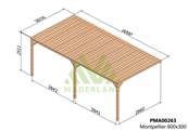 Pergola avec toit MONTPELLIER 600x300cm