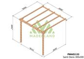 Pergola adossée SAINT-DENIS 300x300cm