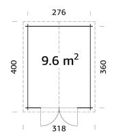 ABRI DE RANGEMENT RALF 9.6 M²  28 mm