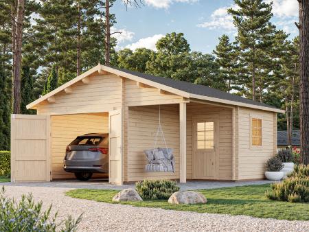 GARAGE PALMAKO ROGER 21.9 +5.2  M² 44mm AVEC DOUBLE PORTE EN BOIS