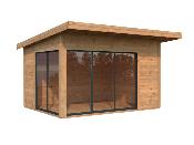 Chalet de Jardin Andrea 11,2 m² Slide Plus - 44mm, Double Vitrage & Porte Coulissante
