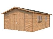 GARAGE PALMAKO ROGER 23.9 M� 44mm AVEC DOUBLE PORTE EN BOIS