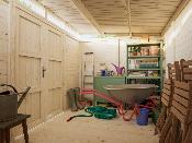 Abri de rangement bois ELIAS 7,3 m² – Panneaux 16 mm – Palmako