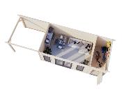 Studio de jardin Palmako Aurelia 16,7 + 7,9 m² bois naturel non traité