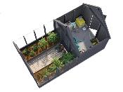 Jardin d’hiver bois EMILIA 9,4 m² (5,4 + 4,0 m²) – Palmako