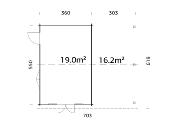  Chalet de jardin bois Palmako Irene 19,0 + 16,2 m² – Double pente