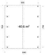 Carport bois double ROBERT 40,6 m² 