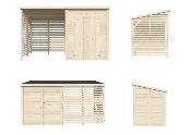 Abri de rangement bois Palmako Leif 3,0 + 2,9 m² – Toit monopente