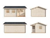 Abris de jardin SUSANNA en 44 mm de  16.4 m² avec plancher