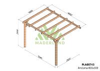 PERGOLA ANDORRA- 12 m² - Adossable -Dim(cm): 400 x 300