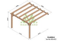 PERGOLA SEVILLA - 16 m - Adossable -Dim(cm): 400 x 400