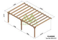 PERGOLA SEVILLA - 40 m² - Adossable -Dim(cm): 800 x 500