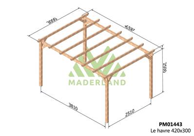 Pergola LE HAVRE 420x300cm