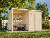 Abri de rangement bois Palmako Leif 3,0 + 2,9 m² – Toit monopente