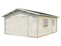 GARAGE PALMAKO ROGER 23.9 M² 44mm AVEC DOUBLE PORTE EN BOIS