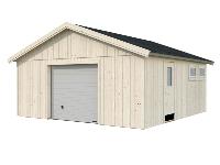 GARAGE ossature bois - NORDIC - ANDRE 28.5 M²- avec porte sectionnelle