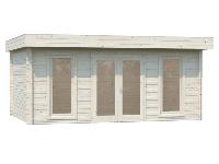 ABRI DE JARDIN Mono Pente BRET 19.9 m - 44 mm - avec plancher bois