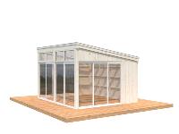 PAVILLON NOVA 13.0 m² avec porte coulissante et toiture polycarbonate