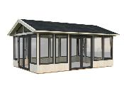Jardin d’hiver Palmako Isabella 22,2 m² – Pavillon vitré bois 90 mm (Alu SG)