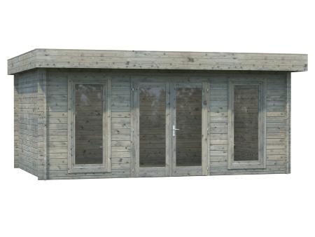 ABRI DE JARDIN Mono Pente BRET 19.9 m² - 44 mm - avec plancher bois