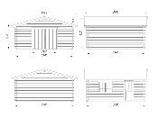 GARAGE PALMAKO ROGER 27.7 M² 70 mm AVEC DOUBLE PORTE EN BOIS
