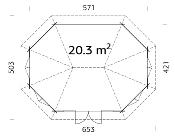 Abri de jardin Pavillon HANNA 20,3 M²