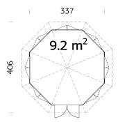 Abri de jardin Pavillon VERONICA 7  - 9.2 m²