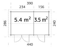 ABRI DE RANGEMENT JARI 8.9 M²