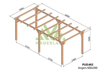 Pergola ANGERS 600x300cm