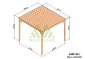 Pergola avec toit DIJON 300x300cm