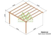 Pergola adossée SAINT-DENIS 420x420cm