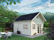 Chalet Bois Kendra 18,4 m² - Madriers 70mm, Double Vitrage - Qualité Nordique