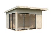 Chalet de Jardin Andrea 11,2 m² Slide Plus - 44mm, Double Vitrage & Porte Coulissante