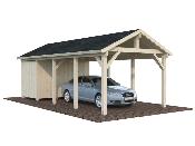 Carport bois Palmako Robert 23,1 m² avec abri de rangement