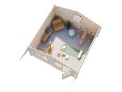 Abri de jardin BRITTA 17,5 m² en 40 mm