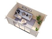 Studio de jardin Palmako Ines 13,7 m² – 44 mm