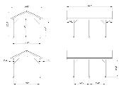 CARPORT ROBERT 11.7 - Bois Naturel non - traité 