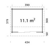 Studio de jardin Palmako Ines 11,1 m² – 44 mm