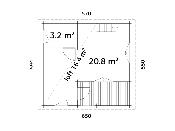 Chalet EMILY 40.1+5.2 m² - 70 mm avec mezzanine
