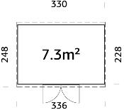 Abri de rangement bois ELIAS 7,3 m² – Panneaux 16 mm – Palmako