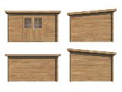 Abri de Jardin Alice 9 m² - Bois traité Autoclave Classe 4