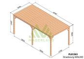 Pergola avec toit STRASBOURG 600x300cm