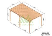 Pergola avec toit DIJON 500x300cm