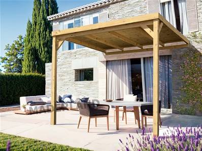 Pergola avec toit RENNES 500x300cm