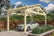 Carport double pentes 6,5 x 3,5 m en Epicéa traité